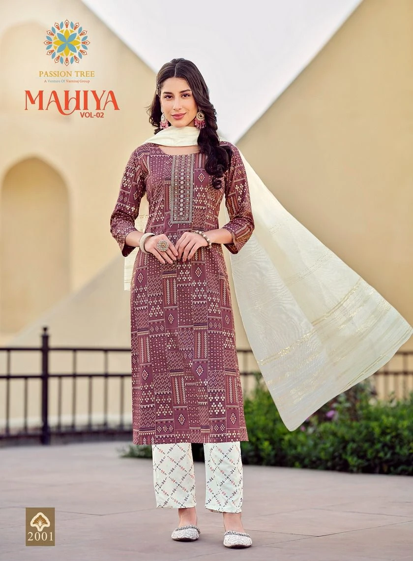 Passion Tree Mahiya Vol 2 Rayon Wholesale Readymade Salwar Suit Catalog — Wholesale Salwar Suits, MPA wholesale from Surat - Gallery Image 8